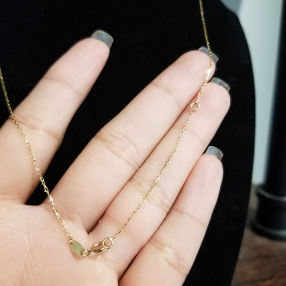 💎14KT YELLOW GOLD HAMSA HAND PENDANT WITH CHAIN - Picture 4 of 11